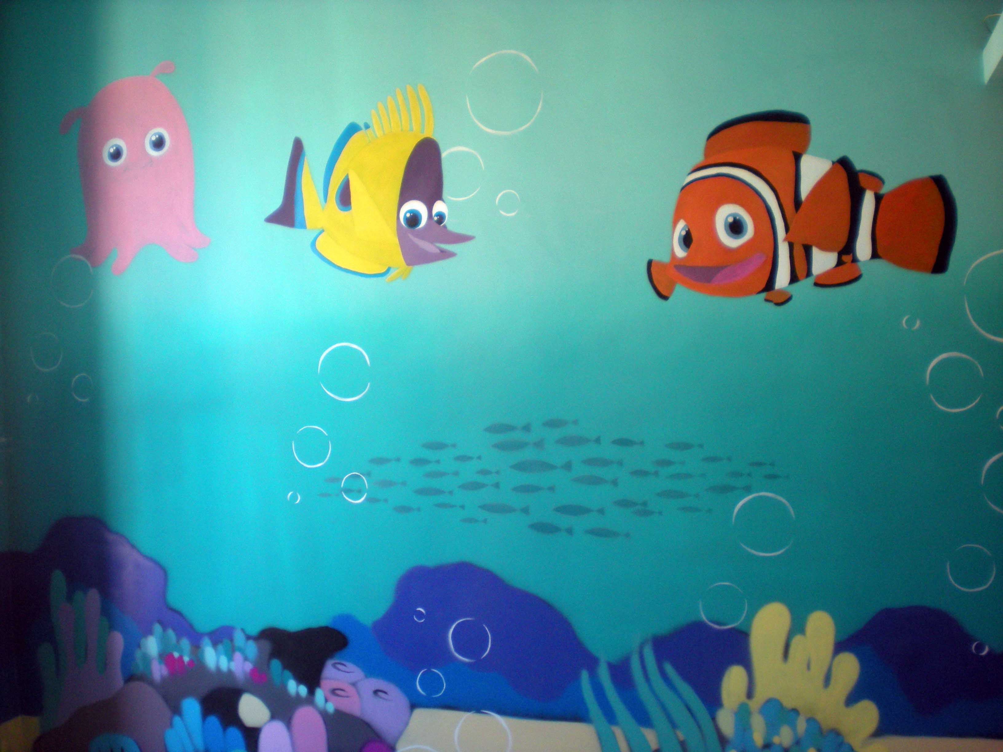 Nemo, spray acrilico su parete, Roma